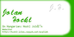 jolan hockl business card